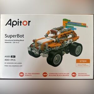 Apitor SuperBot 26-in-1 STEM Coding Robot– 400+ Pieces, App Controlled, RC Robot